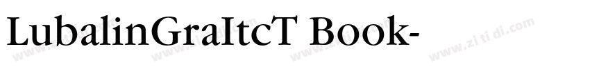 LubalinGraItcT Book字体转换